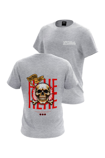 Untold Studios Gothic Freedom Skull Tee - Grey