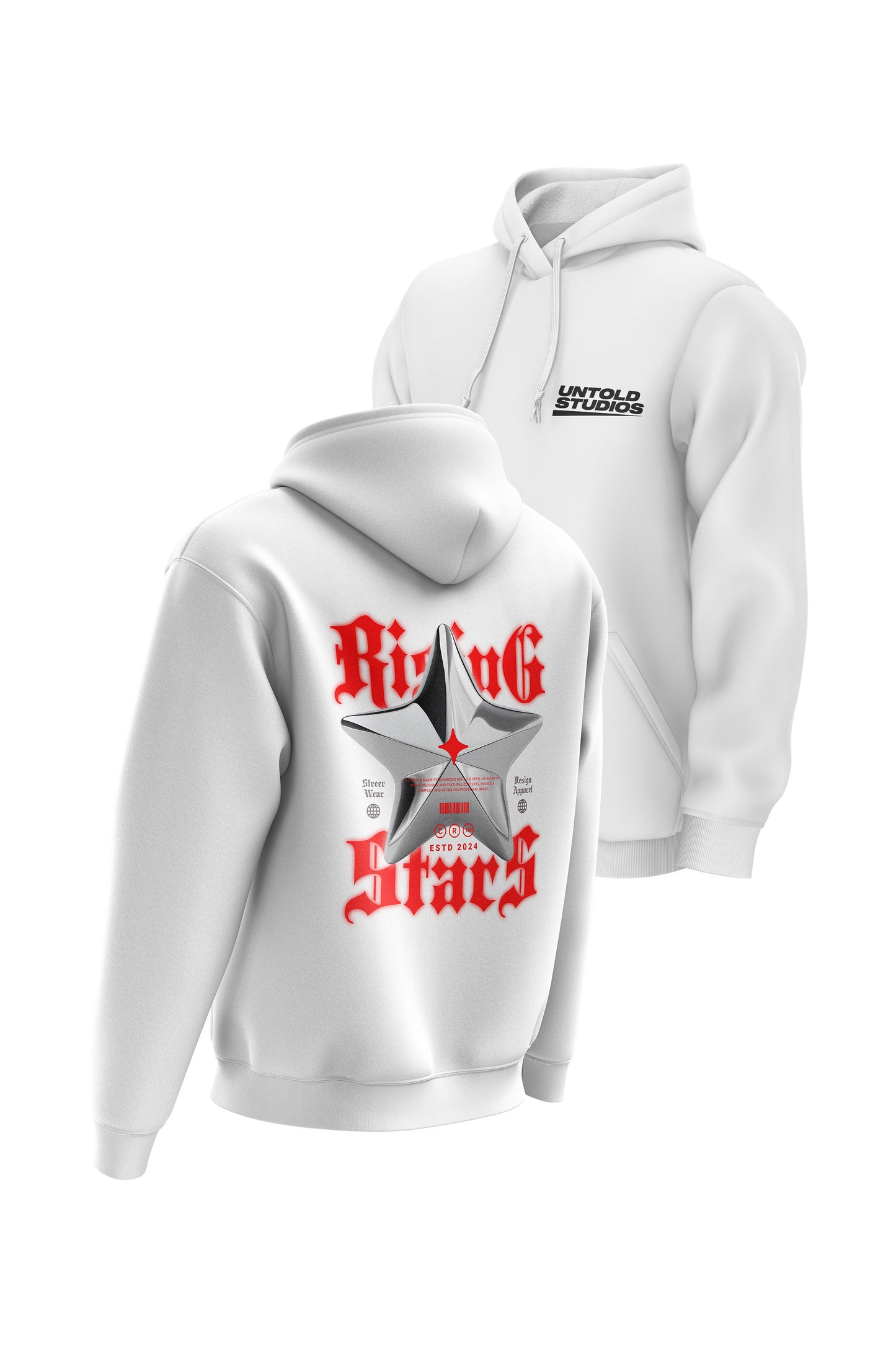 Untold Studios Gothic Rising Star Hoodie - White