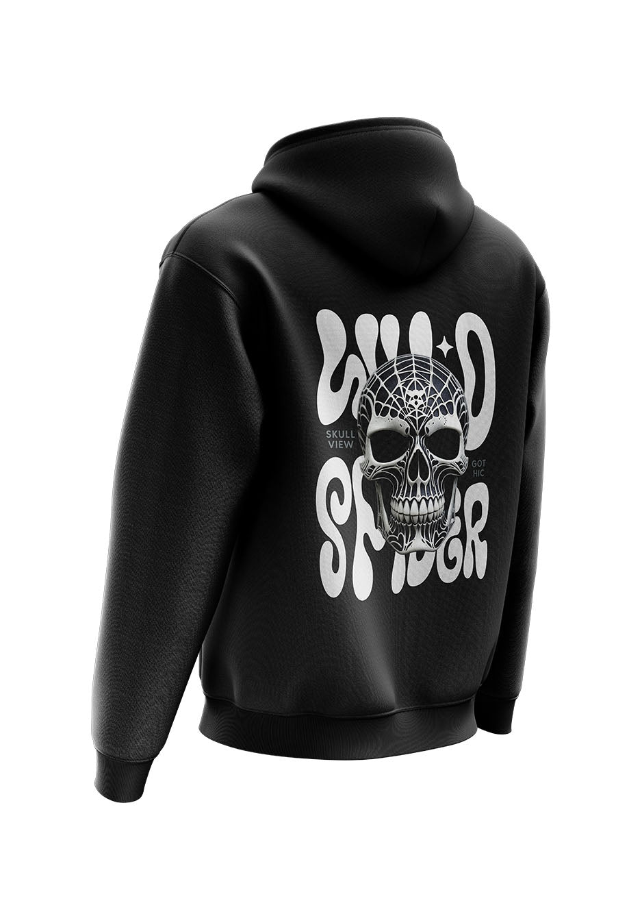 Untold Studios Gothic Spider Skull Hoodie - Black