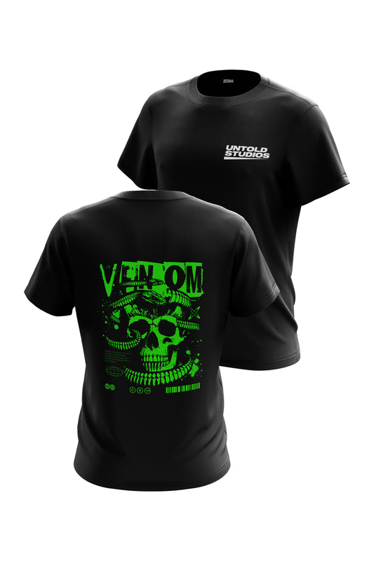 Untold Studios Gothic Venomous Skull Tee - Black