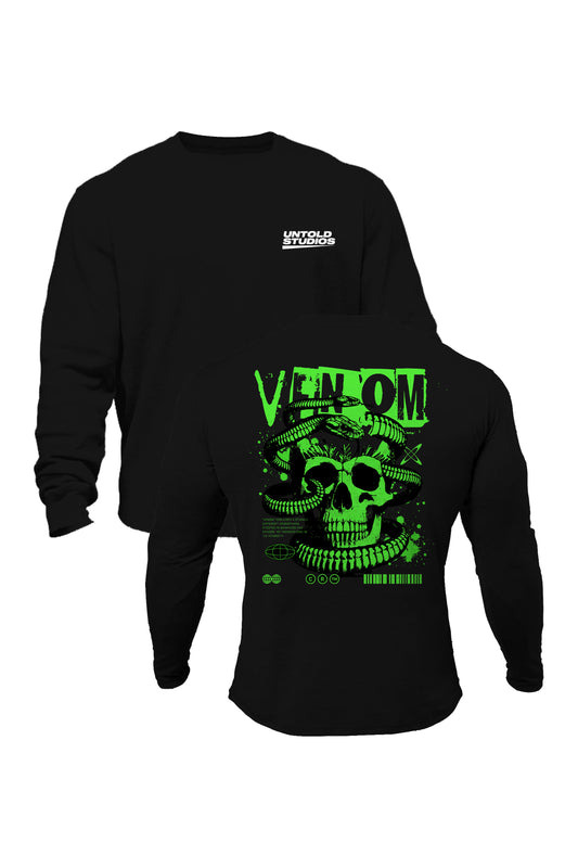 Untold Studios Gothic Venomous Skull Sweatshirt - Black