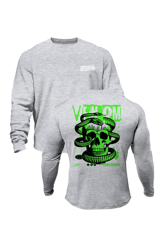 Untold Studios Gothic Venomous Skull Sweatshirt - Grey