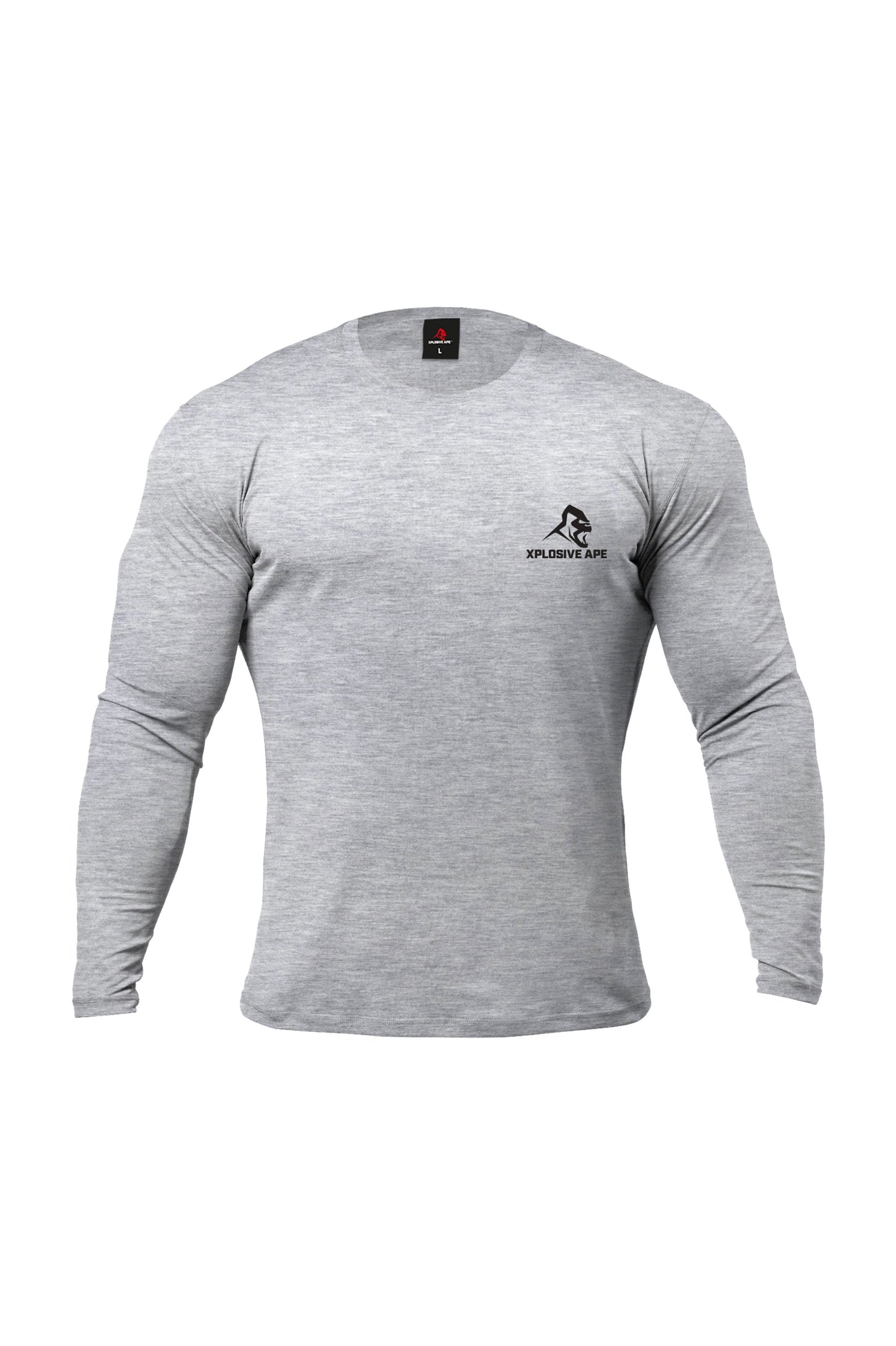 XAPE Graffiti Long Sleeve Tee - Sports Grey
