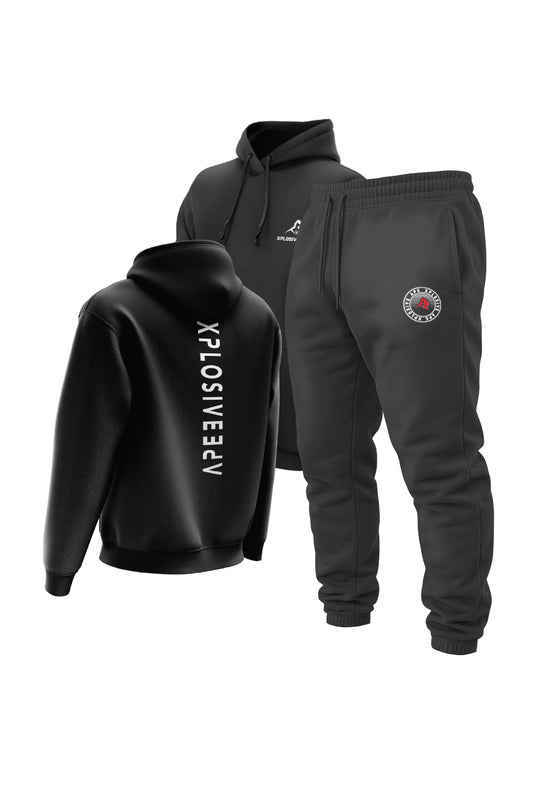 XAPE Futuristic Hoodie & Venus Joggers Combo - Black/Charcoal
