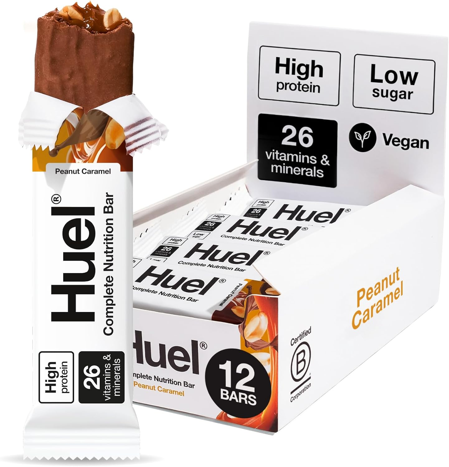 HUEL Complete Nutrition Bar 12x51g Peanut Caramel