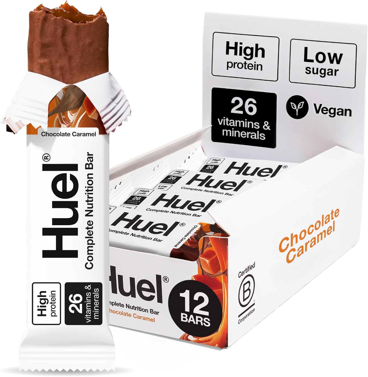 HUEL Complete Nutrition Bar 12x51g Chocolate Caramel