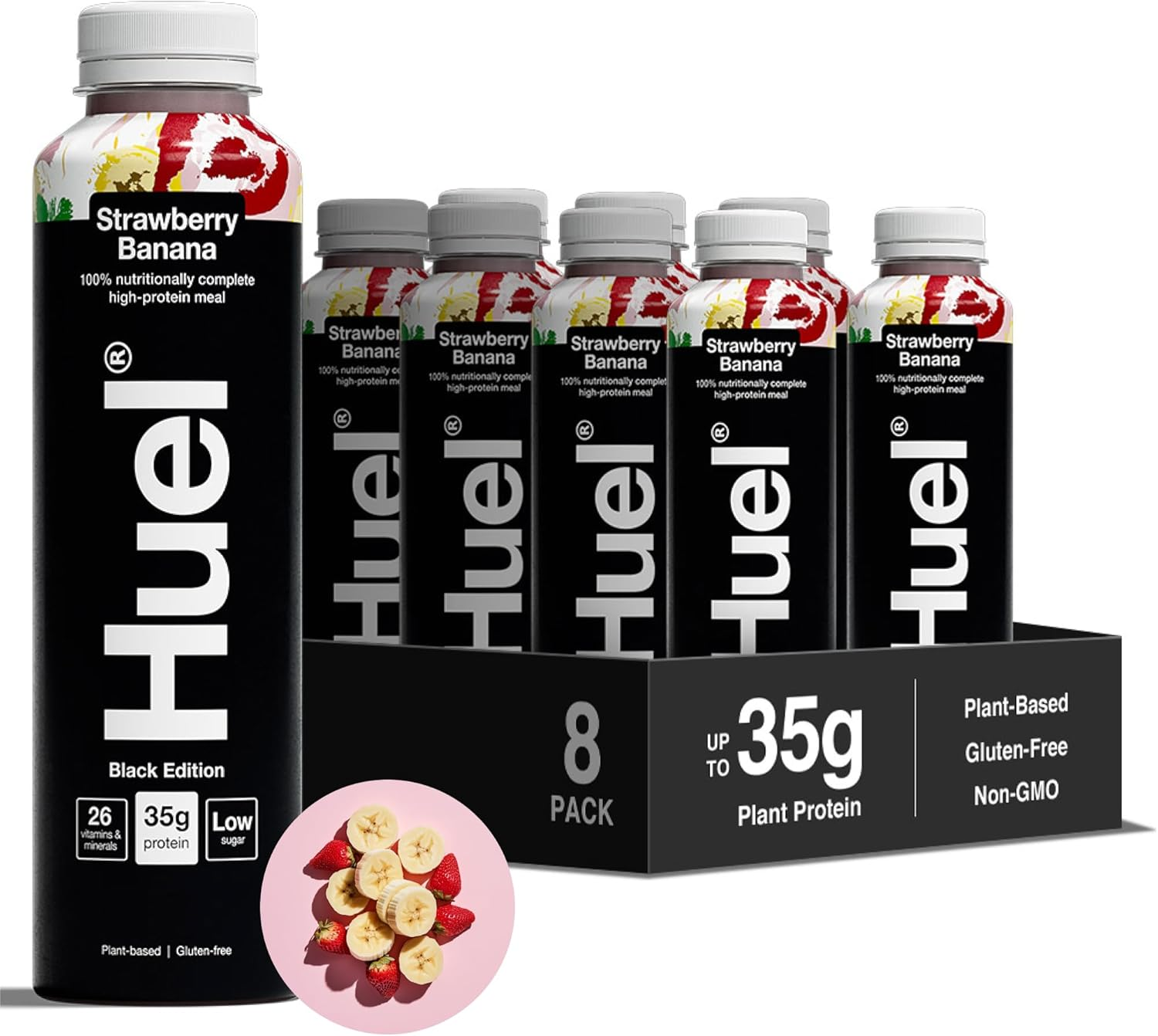 HUEL Ready-to Drink Black Edition 8x500ml Strawberry & Banana