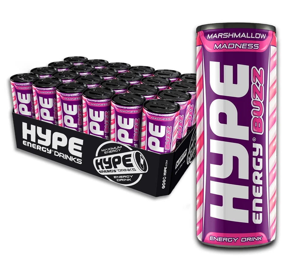 HYPE Buzz Marshmallow Berrylicious 24x250ml Red Berries