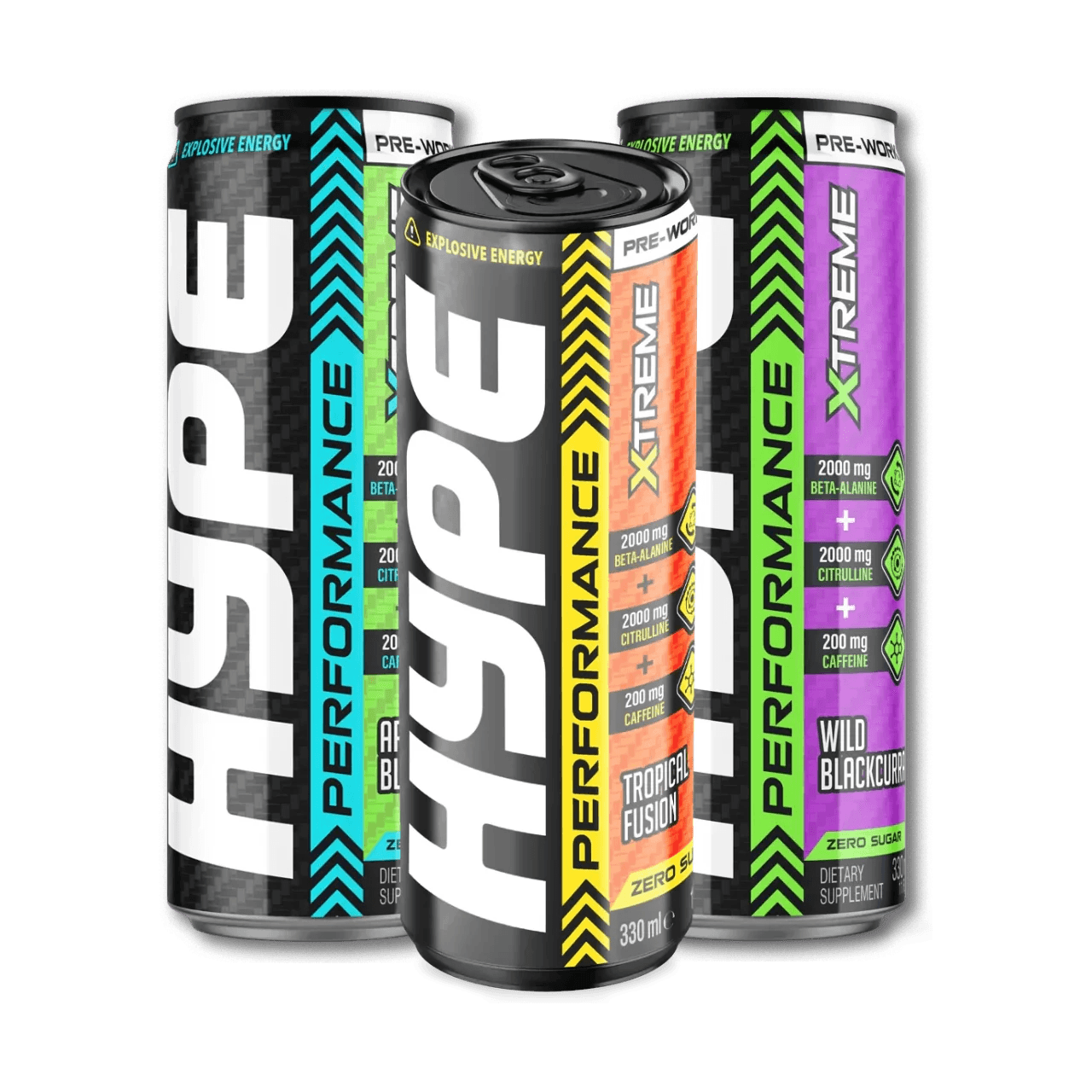 HYPE Pre Workout RTD 24x330ml Blackcurrant