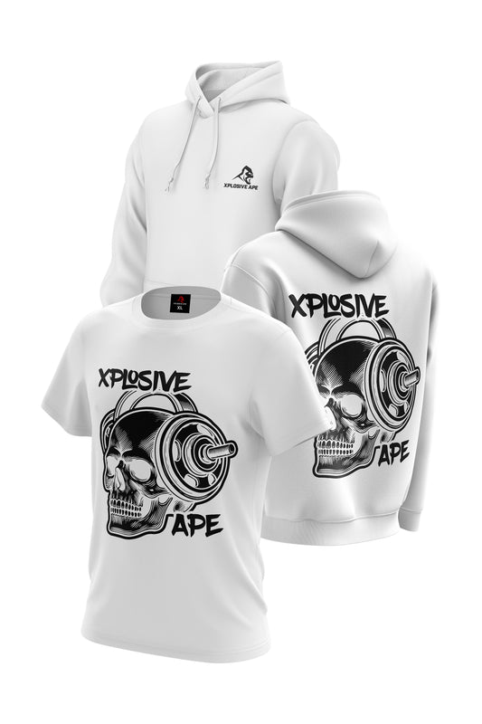 XAPE Headcheese Hoodie & Tee Combo - White