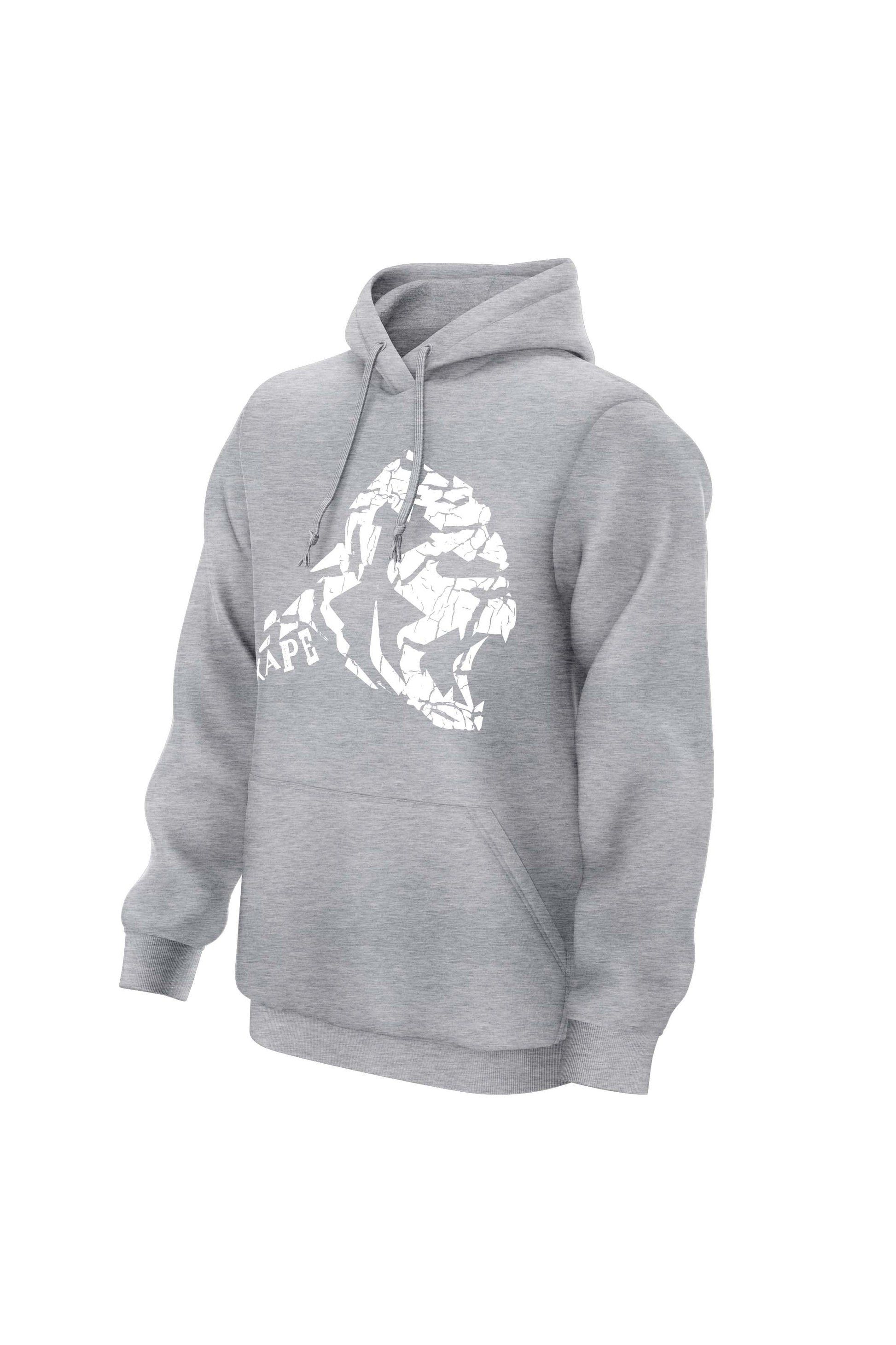 XAPE Cracked Earth Hoodie - Grey Marl