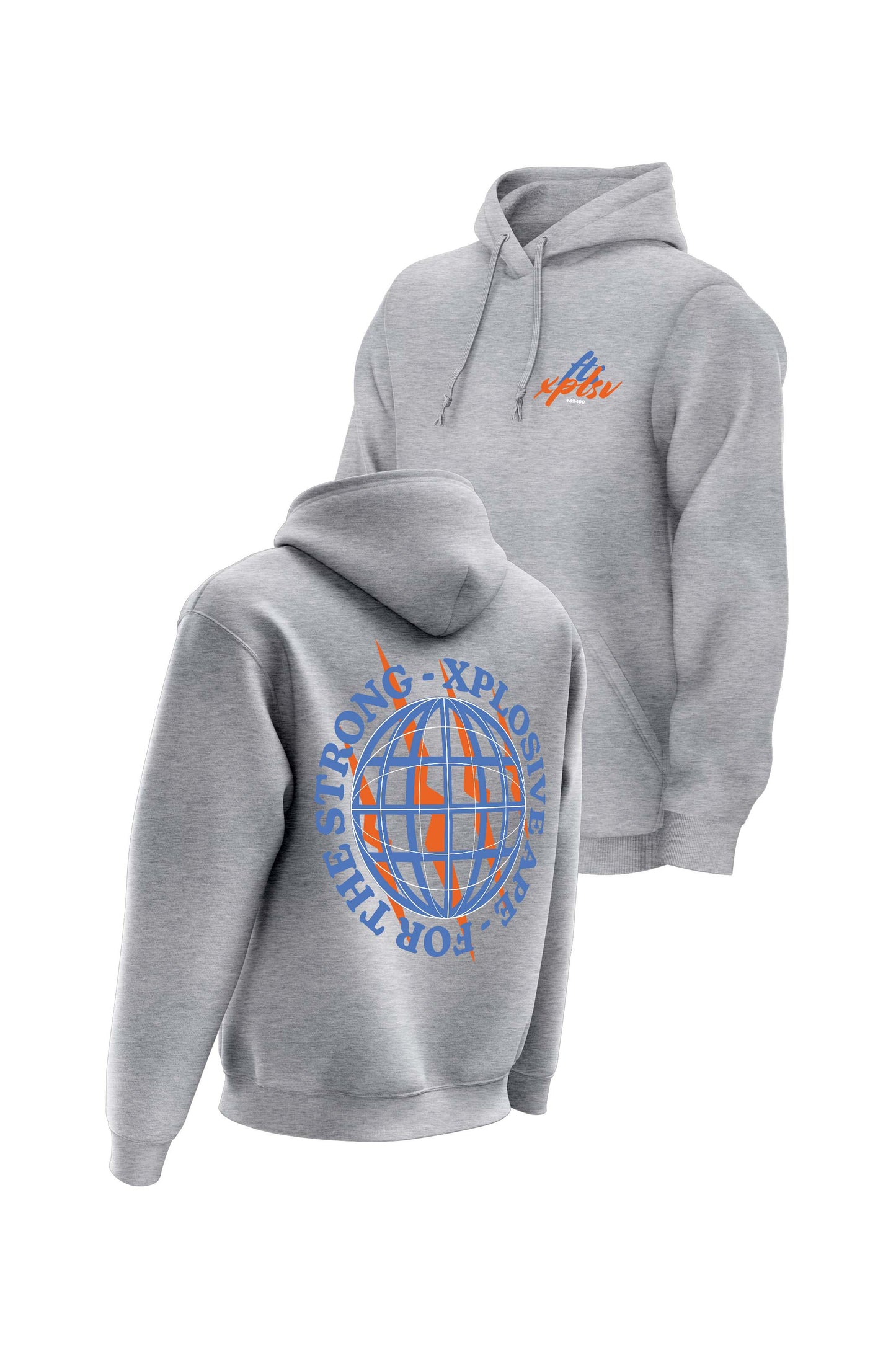 XAPE FTS Global Hoodie - Grey Marl