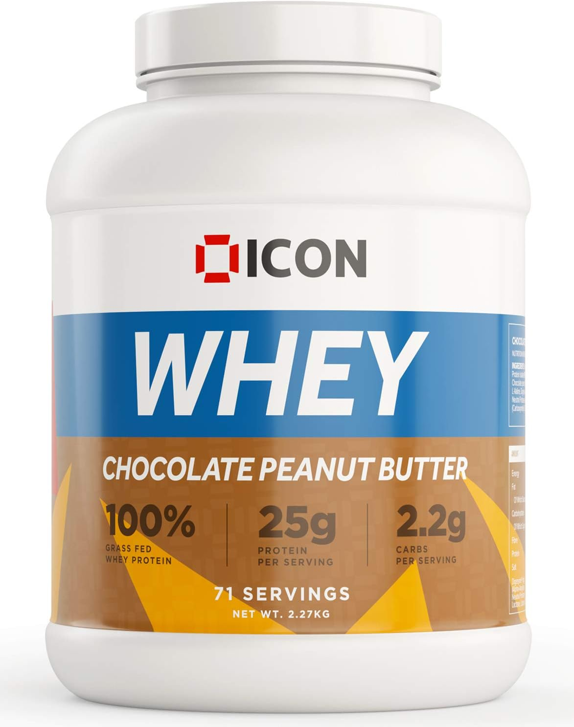 ICON Nutrition 100% Whey Protein 2.27kg Chocolate Peanut Butter