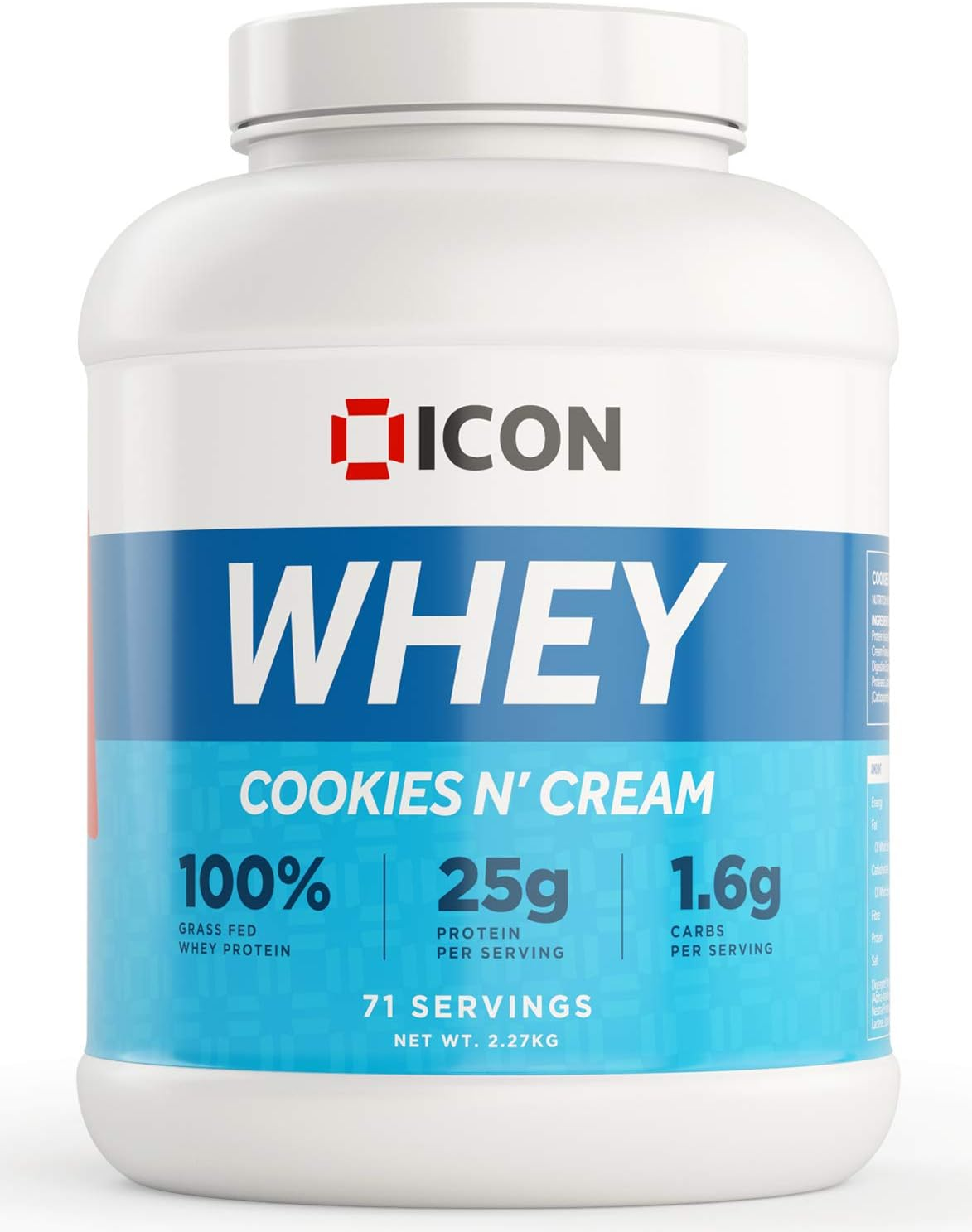 ICON Nutrition 100% Whey Protein 2.27kg Cookies & Cream