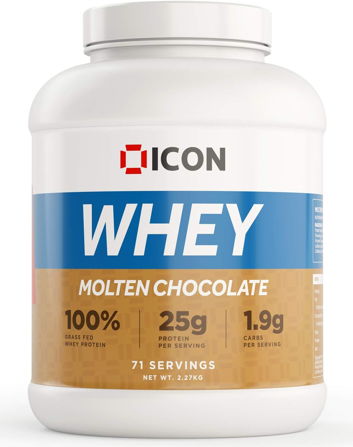 ICON Nutrition 100% Whey Protein 2.27kg Molten Chocolate