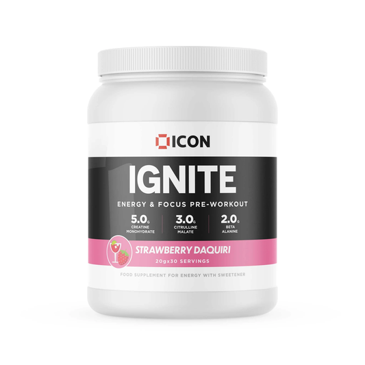 ICON Nutrition IGNITE Pre-Workout 600g Strawberry Daquiri