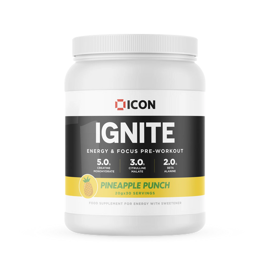 ICON Nutrition IGNITE Pre-Workout 600g Pineapple Punch