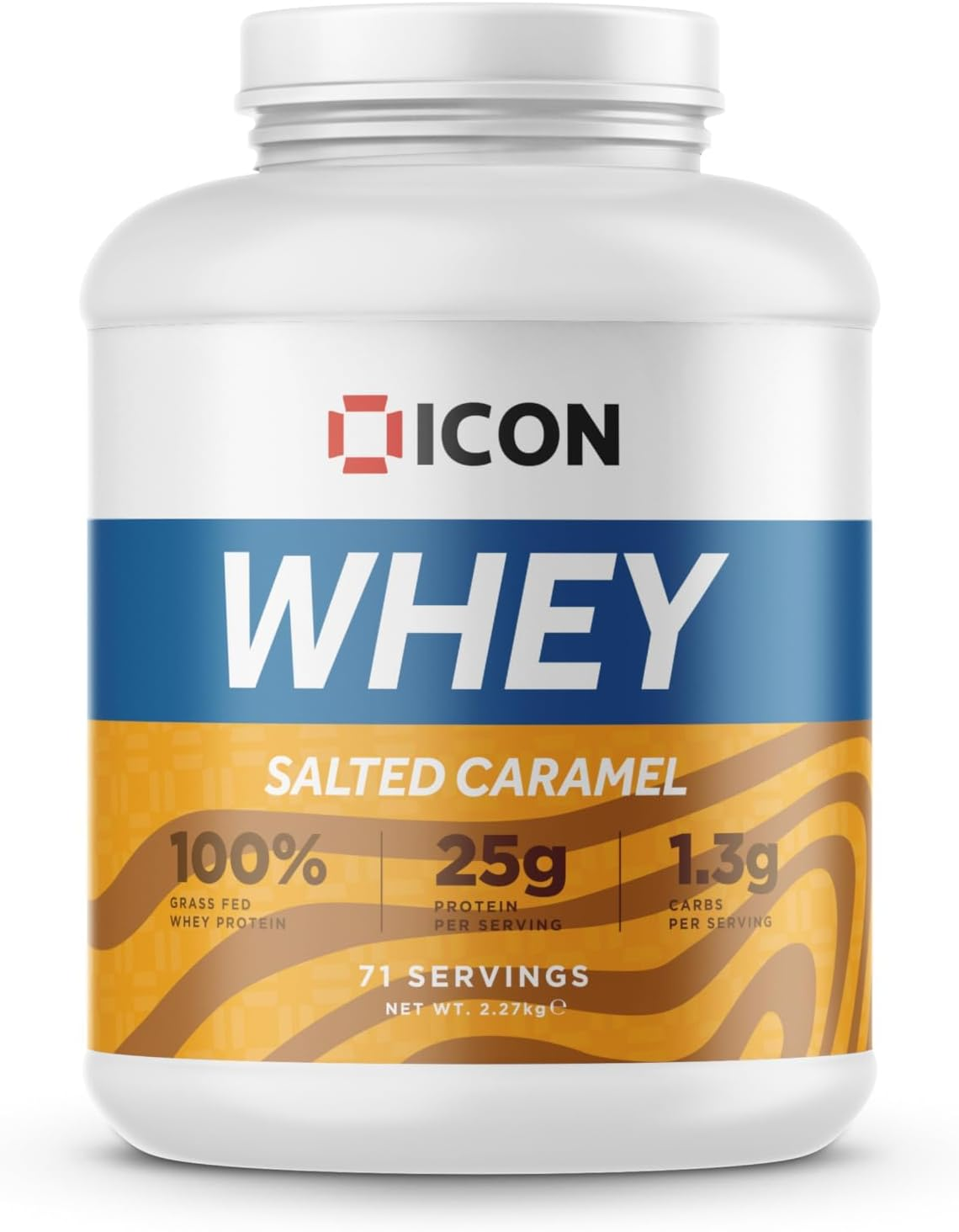 ICON Nutrition ICON 100% Whey Protein 2.27kg - Salted Caramel 2700g Salted Caramel