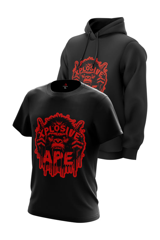 XAPE Instinct Hoodie & Tee Combo - Black