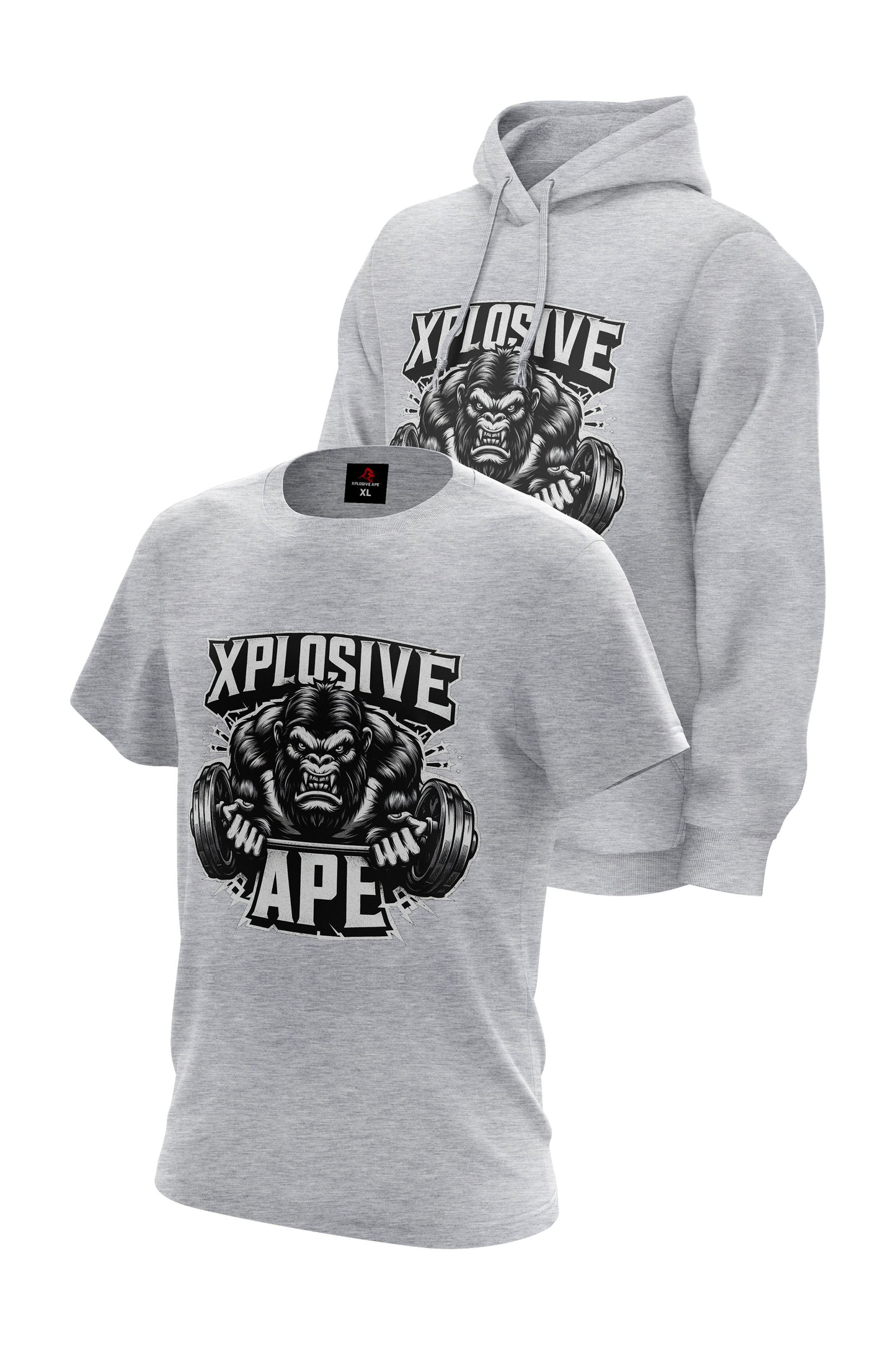 XAPE Jungle Hoodie & Tee Combo - Sports Grey