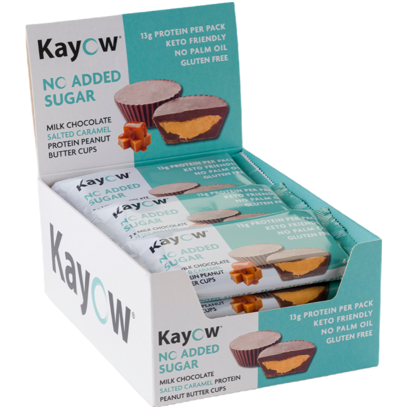 Kayow Nutrition Peanut Butter Cups 12x44g Salted Caramel