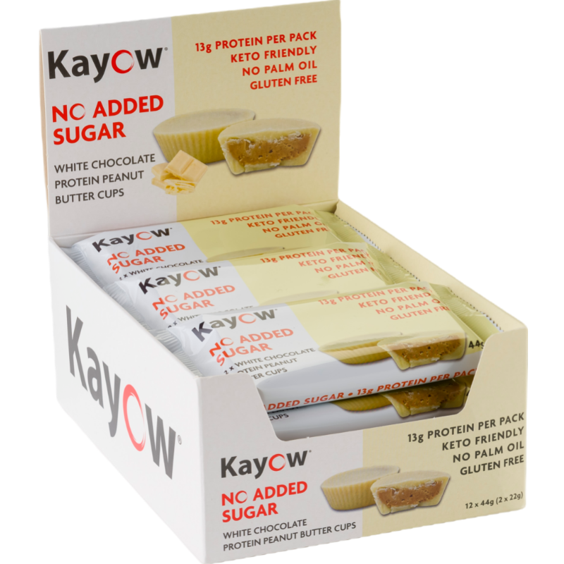 Kayow Nutrition Peanut Butter Cups 12x44g White Chocolate