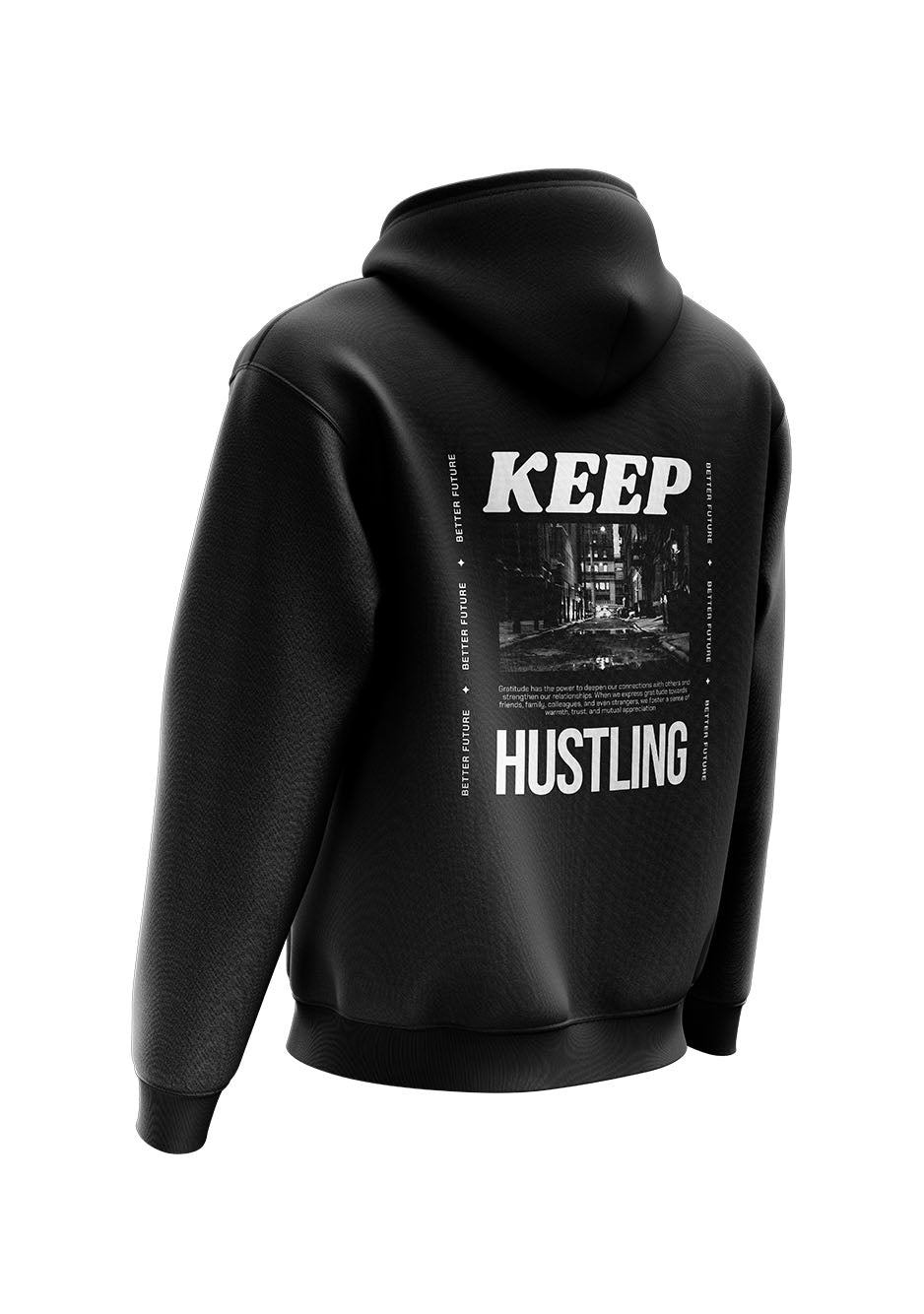 Untold Studios Keep Hustling Hoodie - Black