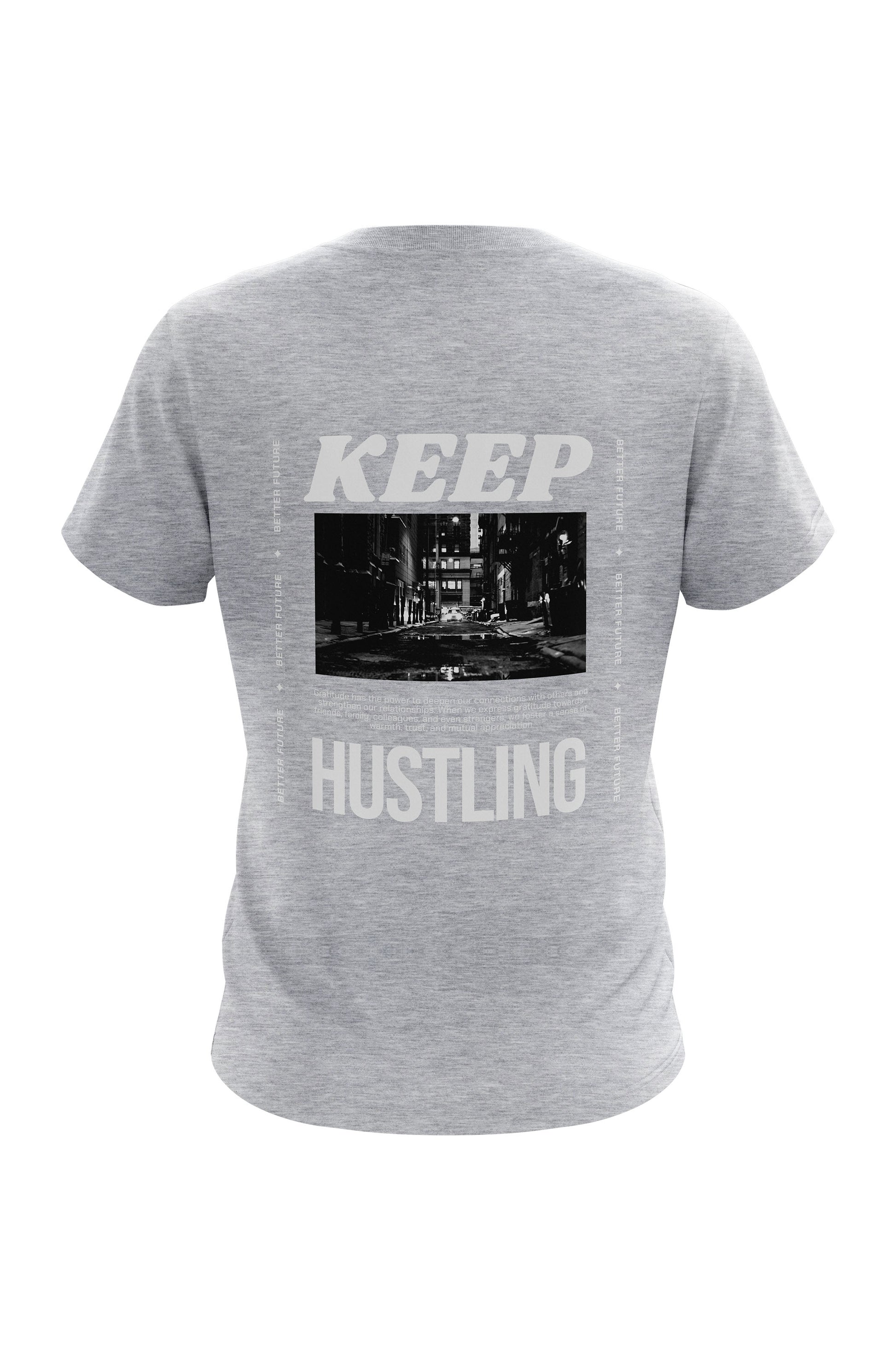 Untold Studios Keep Hustling Tee - Grey