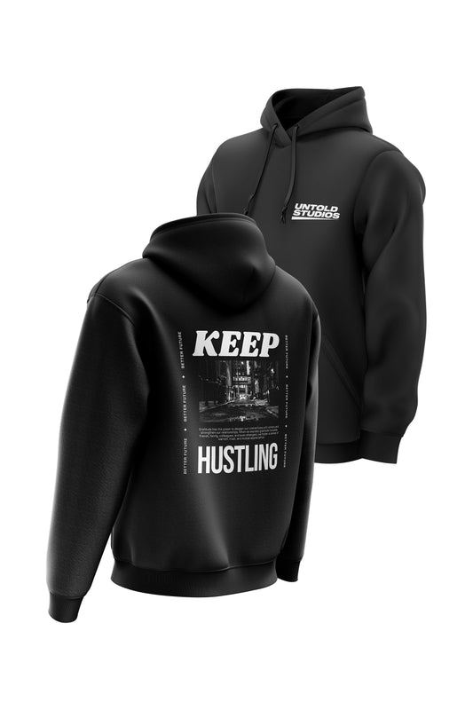 Untold Studios Keep Hustling Hoodie - Black