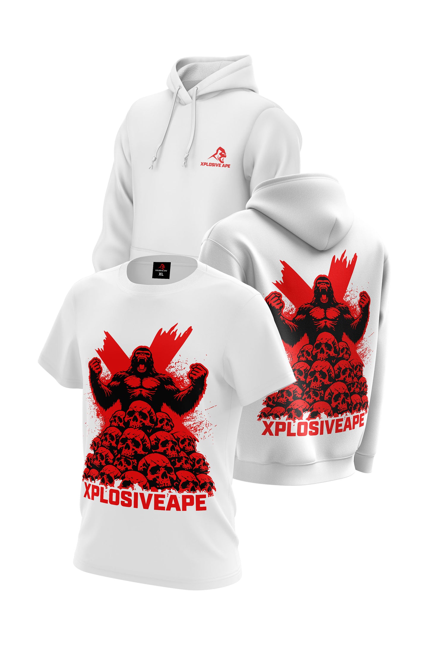 XAPE King Hoodie & Tee Combo - White