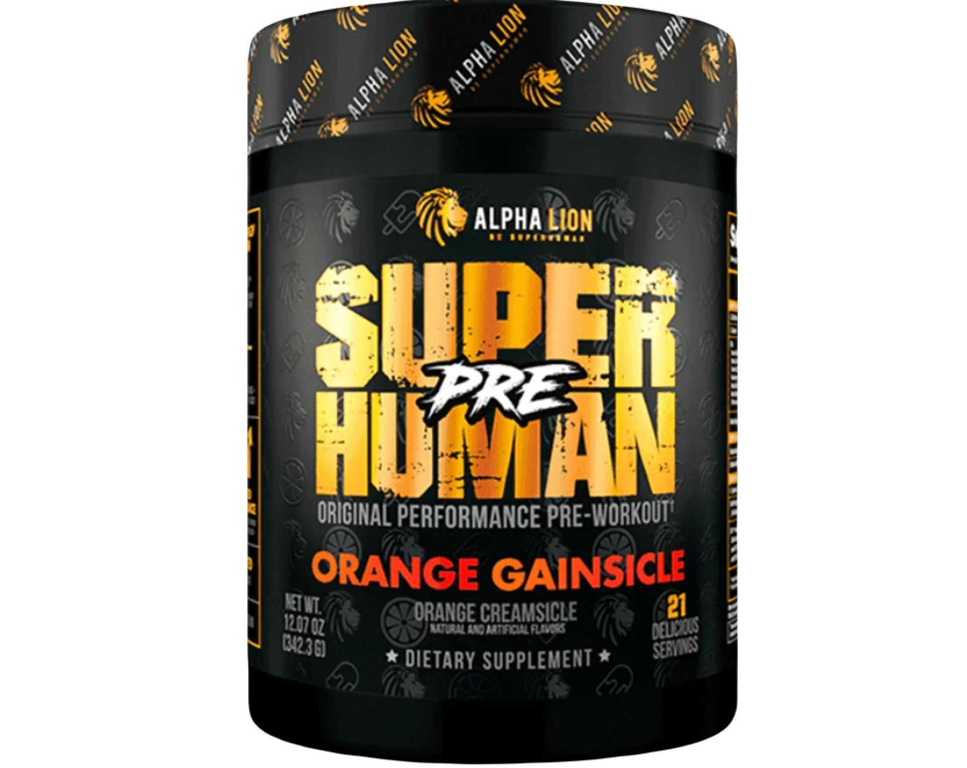 Alpha Lion SuperHuman Pre Workout 342.3g Orange Gainsicle