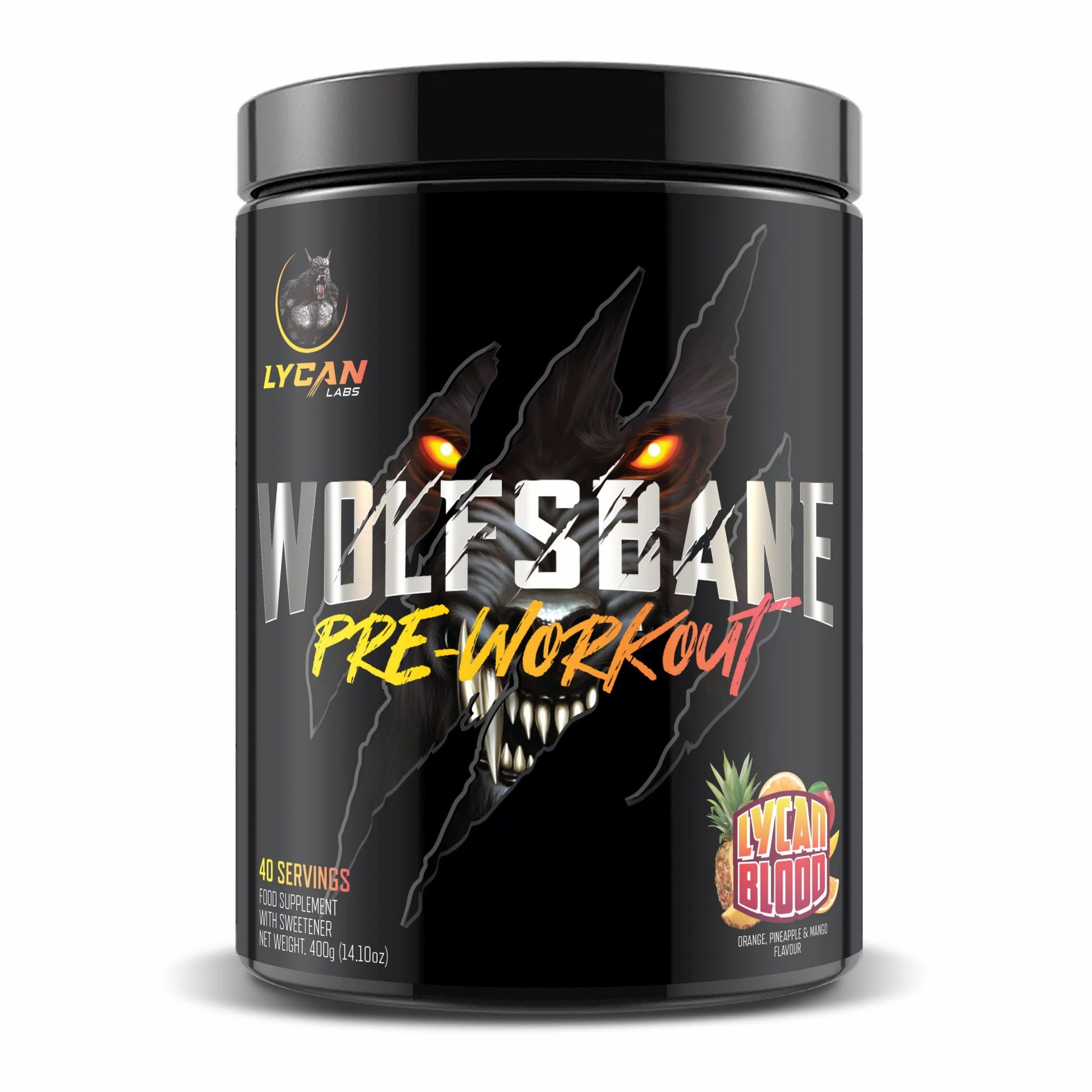 Lycan Labs WOLFSBANE 400g Lycan Blood (Mango, Pineapple & Orange