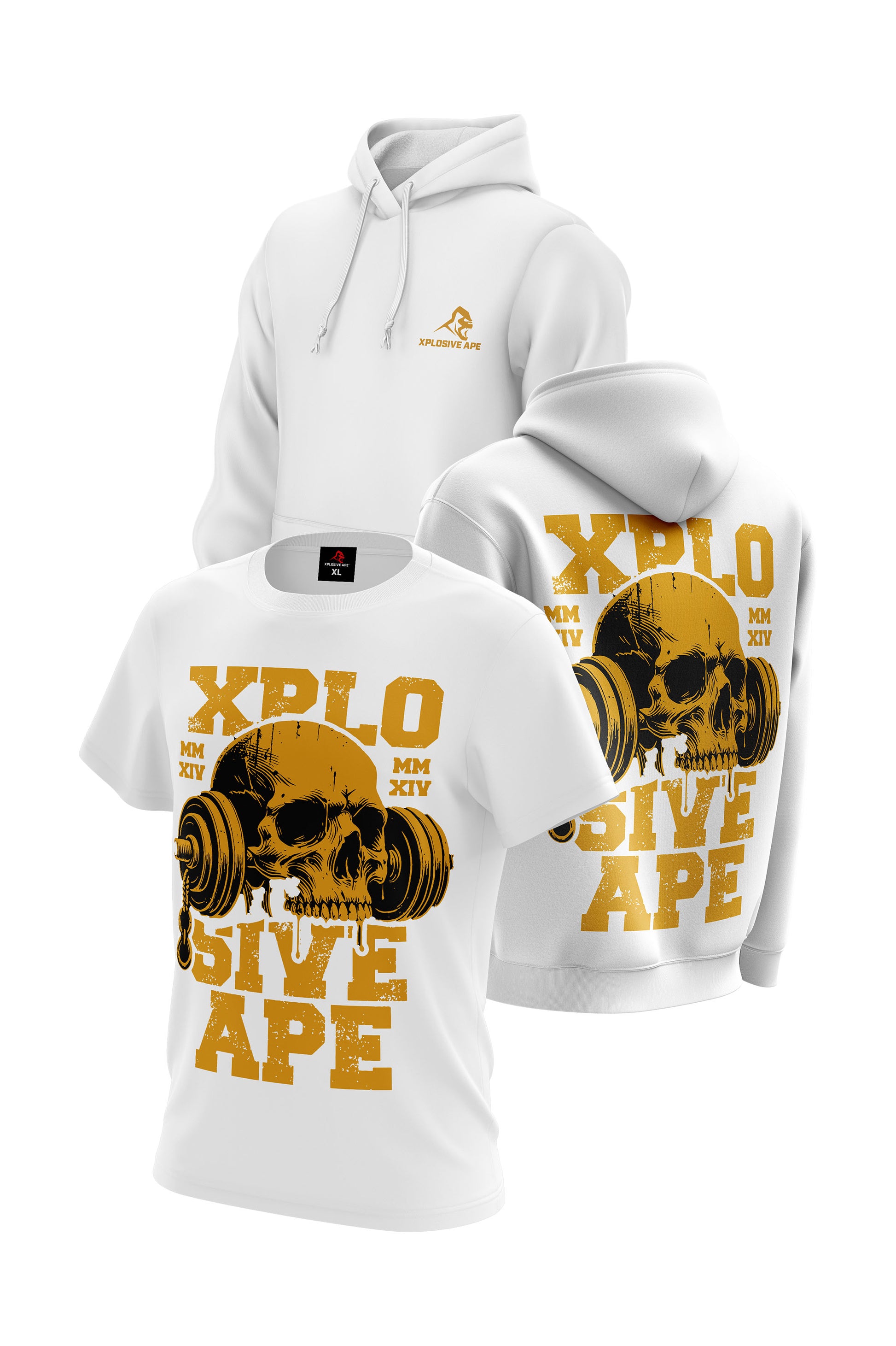 XAPE Locker Room Hoodie & Tee Combo - White