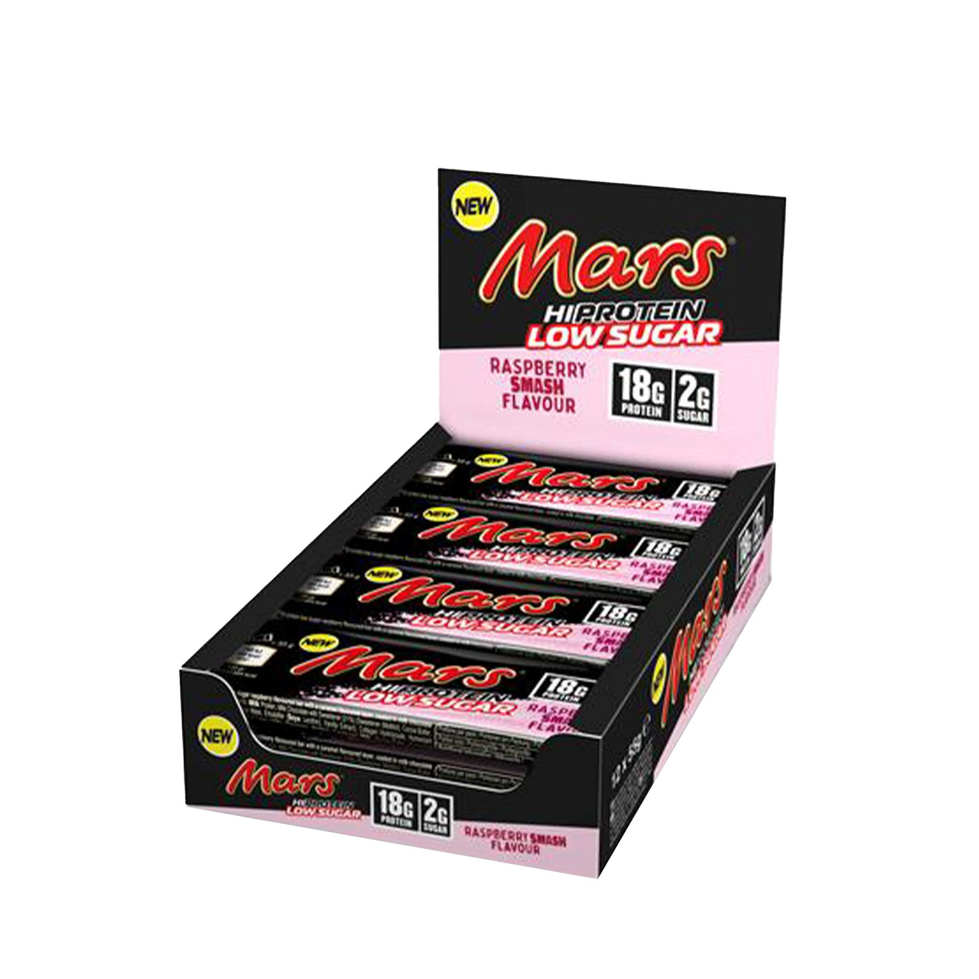 Mars Hi Protein Low Sugar 12x55g Raspberry Smash