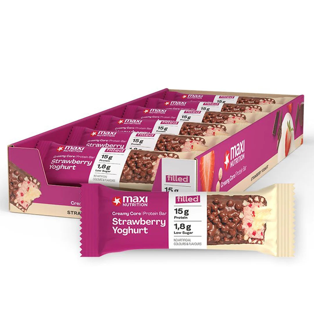 MaxiNutrition Creamy Core Protein Bar 12x45g Strawberry Yoghurt