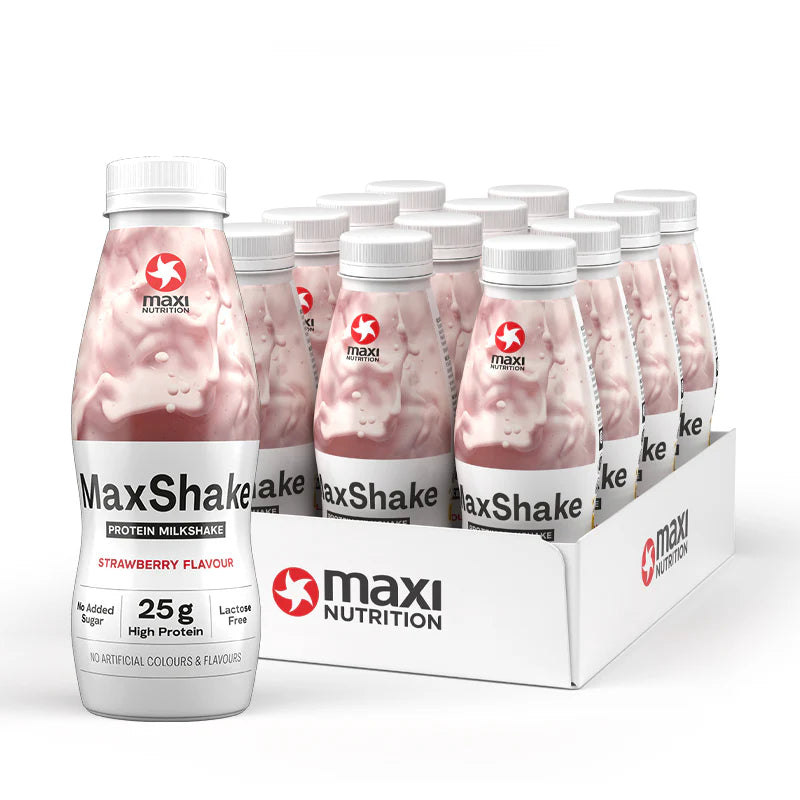 MaxiNutrition MaxShake Protein Milkshake 12x330ml Strawberry