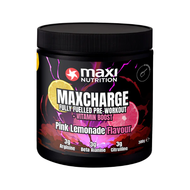 Maxi Nutrition Max Charge Vitamin Boosted Pre-Workout 300g Pink Lemonade