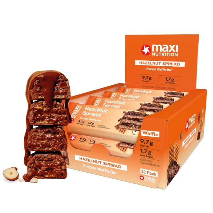 Maxi Nutrition Protein Waffle Bar 12x40g Hazelnut Spread