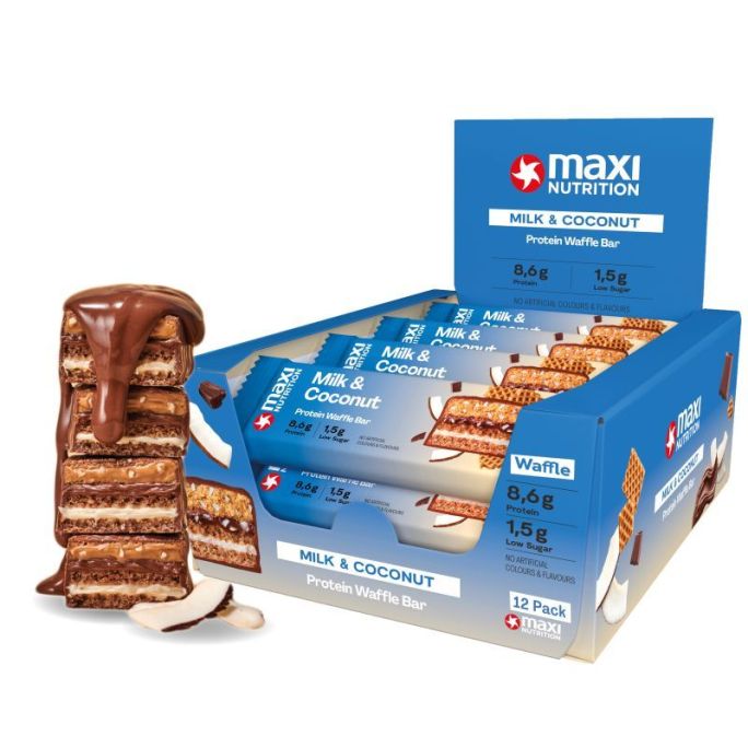 Maxi Nutrition Protein Waffle Bar 12x40g Milk & Coconut