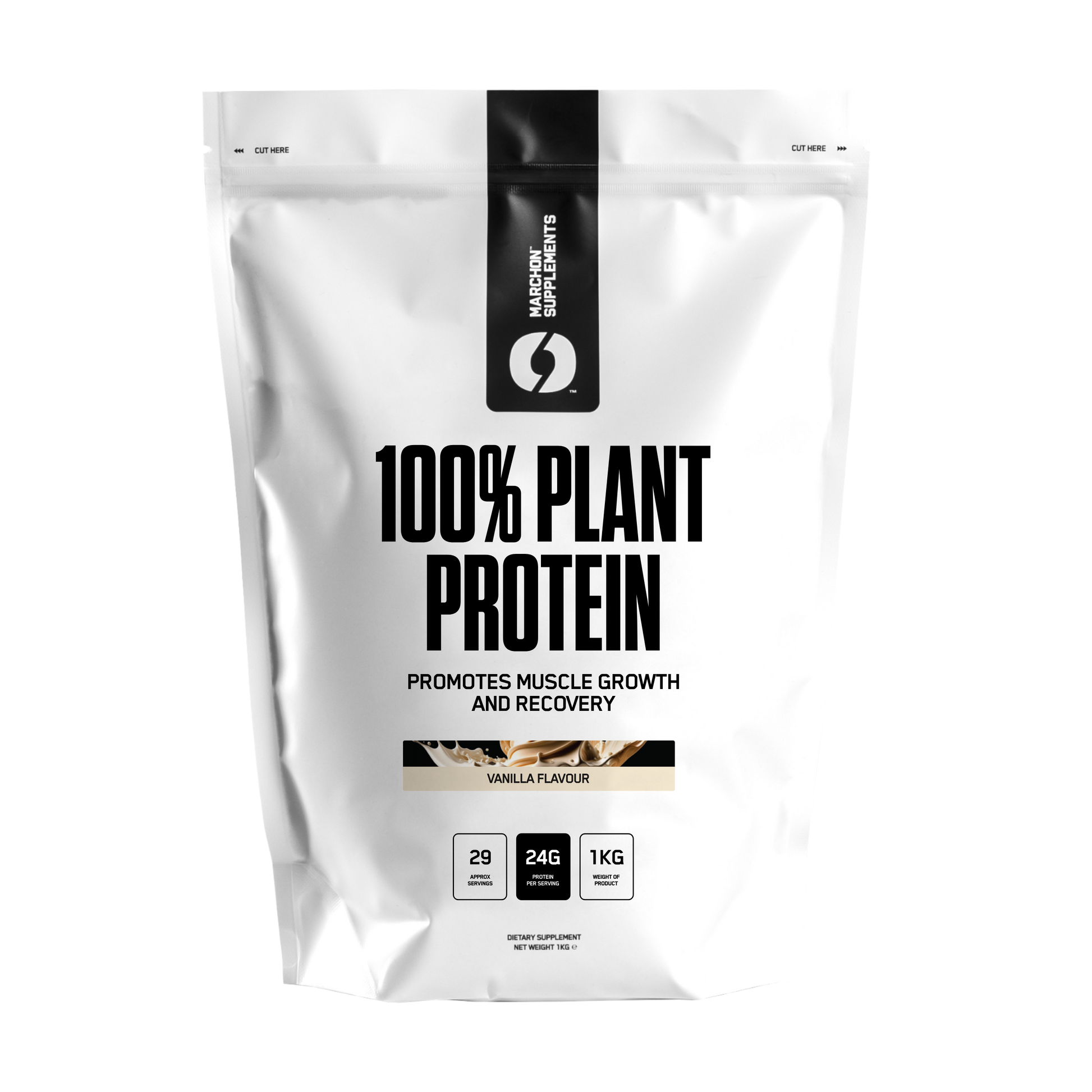 Marchon Supplements 100% Plant Protein 1kg Vanilla