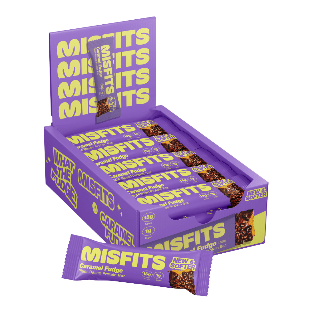 Misfits Plant-Based Protein Bar 15x50g Caramel Fudge