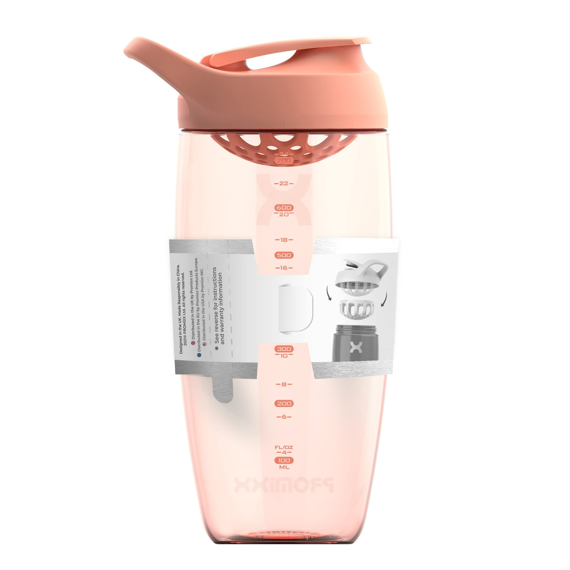 PROMiXX Pursuit EcoZen Shaker Bottle 700ml Coral