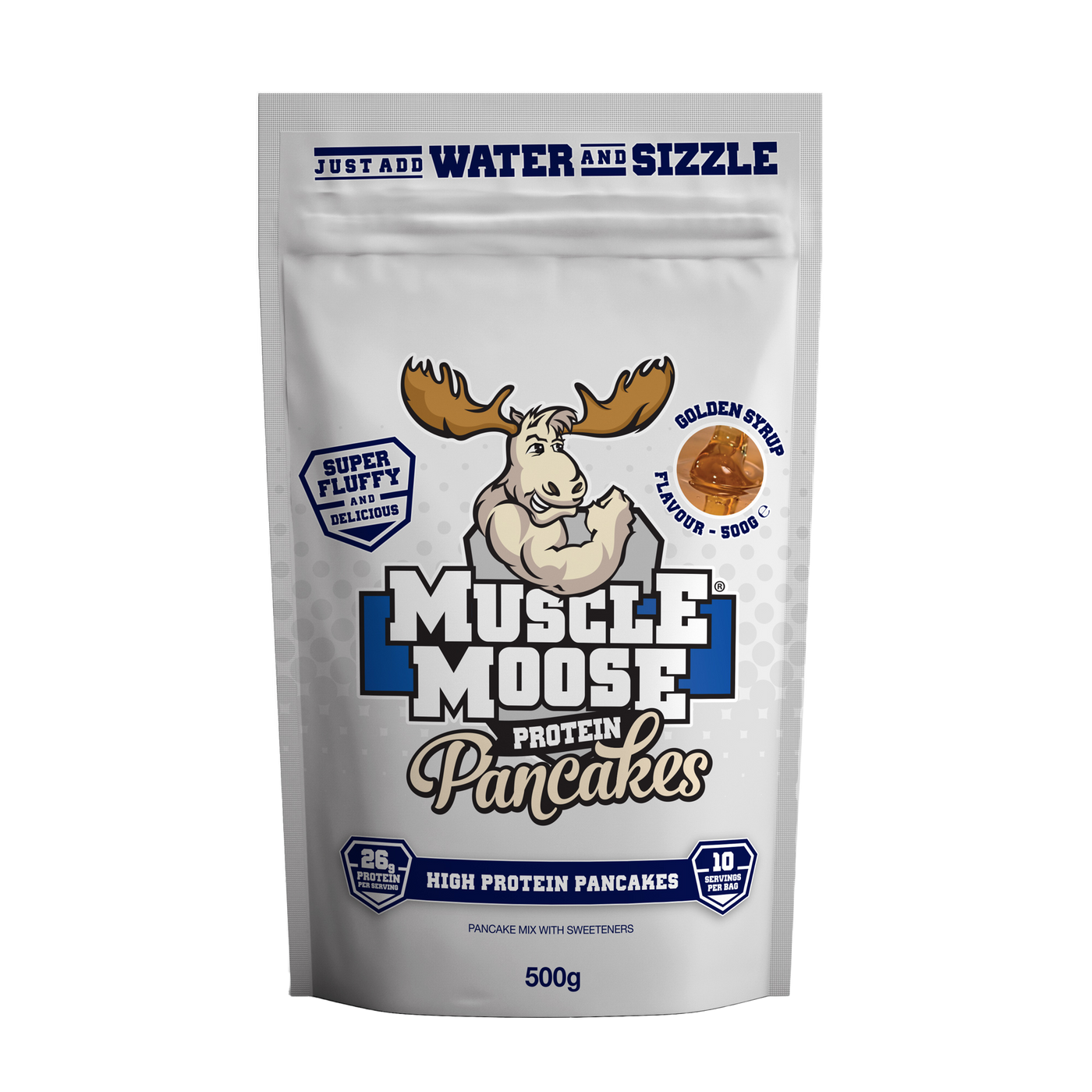 Muscle Moose Protein Pancakes 500g Golden Syrup