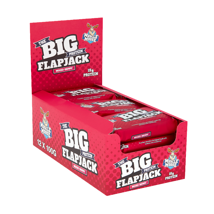 Muscle Moose Big Protein Flapjack 12x100g Mixed Berry