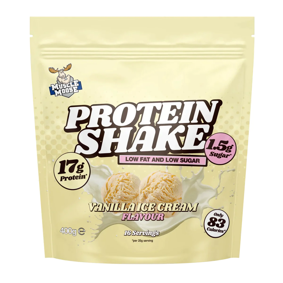 Muscle Moose Protein Shake 400g Vanilla Ice Cream