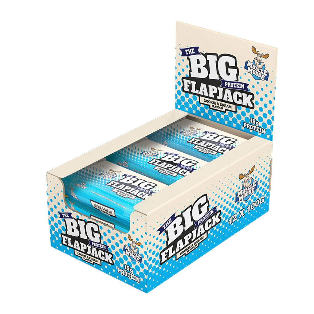 Muscle Moose Big Protein Flapjack 12x100g Cookies & Cream