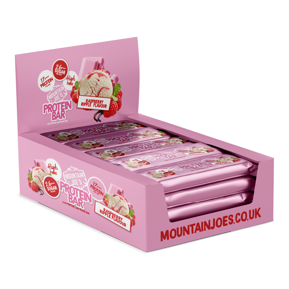 Mountain Joe's Protein Bar 12x55g Raspberry Ripple