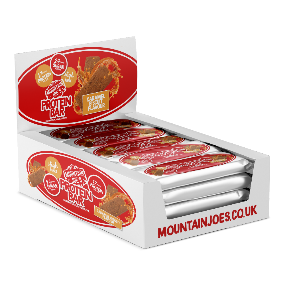 Mountain Joe's Protein Bar 12x55g Caramel Biscuit