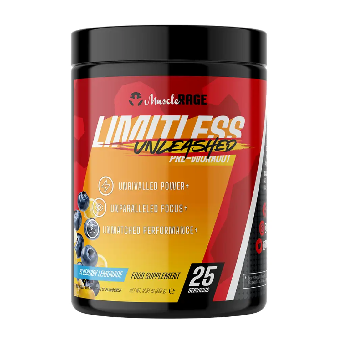 MuscleRage Limitless Unleashed 350g Blueberry Lemonade