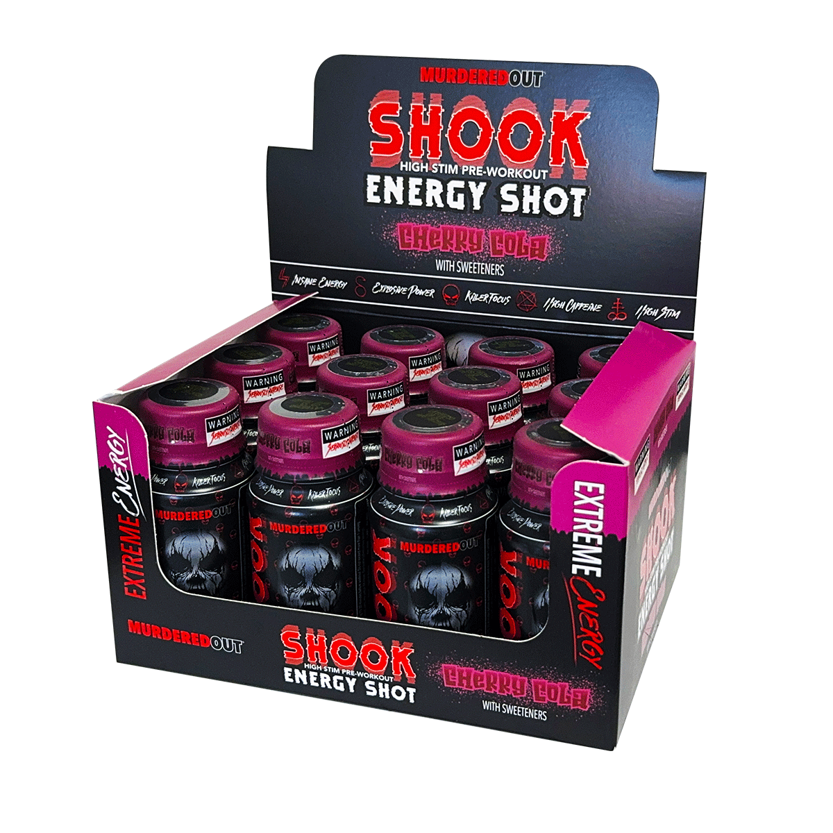 Murdered Out Shook Energy Shot 12x60ml Cherry Cola